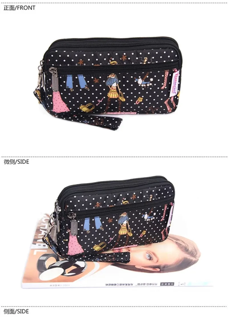 Женская сумка каваи для монет телефона смены на молнии кошелек с рисунком футляр