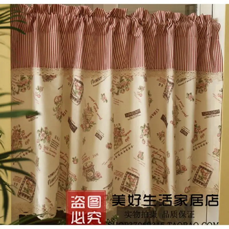 Кухня занавески кофе дверь слепой баллон занавеска ткань медный купорос чистой