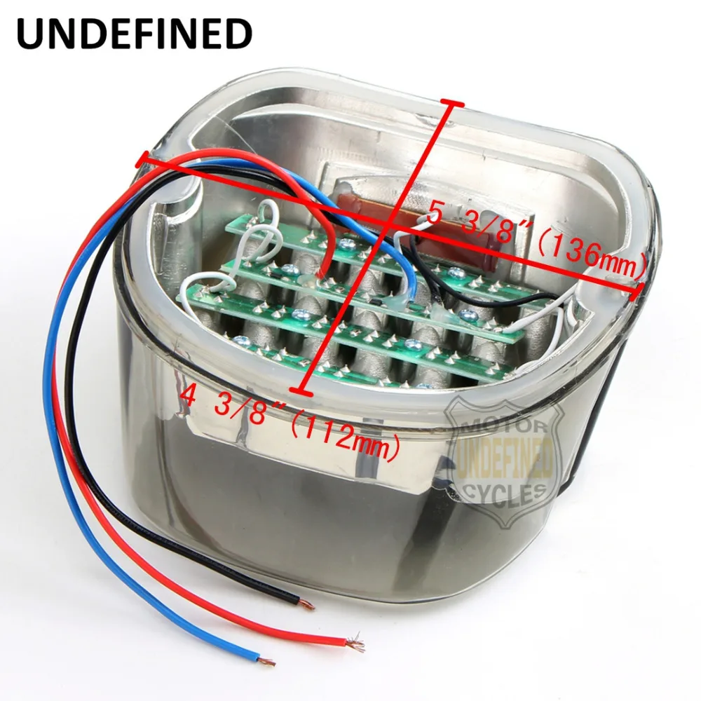 

Smoke Motorcycle Tail Light 22+4 LED Brake License Plate Light For Harley Sportster XL Softail Dyna Lay Down 1991-2010 UNDEFINED