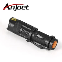 anjoet adjustable focus mini flashlight cree q5 2000 lumens led 3 mode flashlight torch lantern aa 14500 torch linterna mount