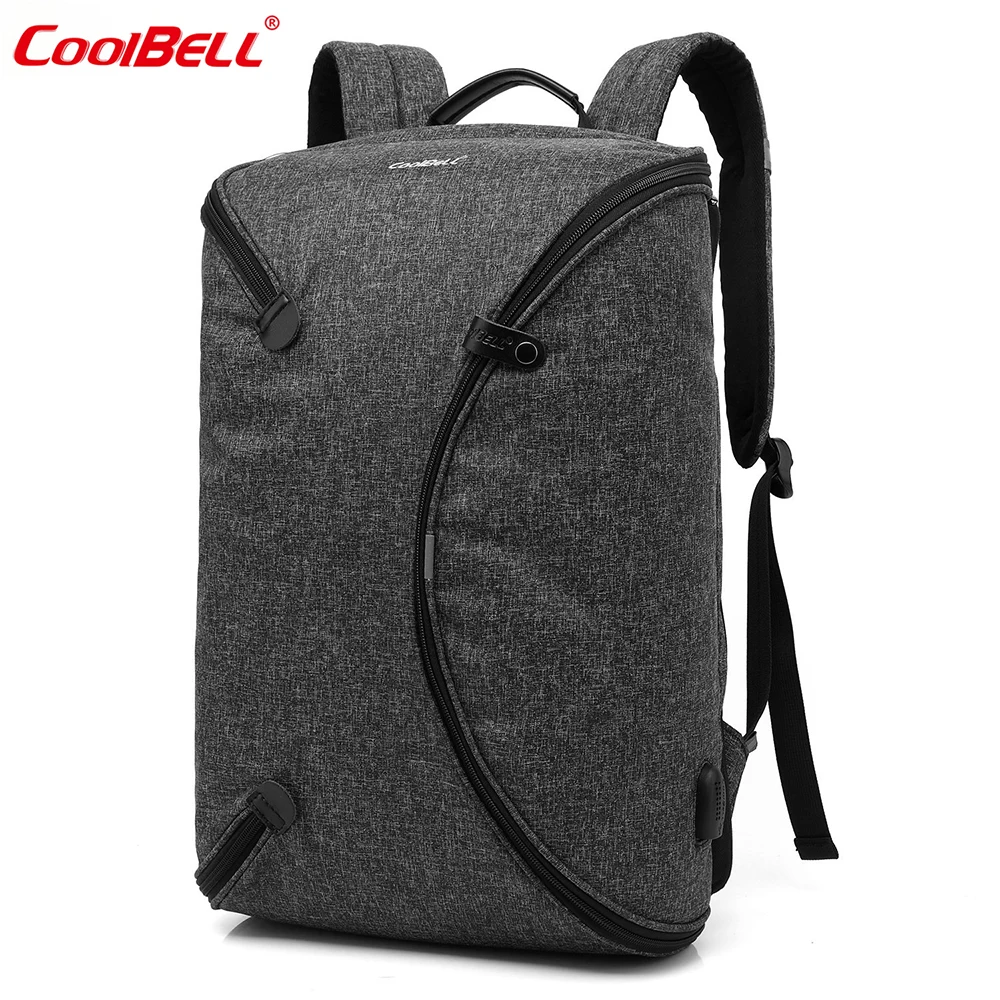 CoolBELL 15 6 дюймовый Мужской рюкзак для ноутбука с USB портом Персонализированные