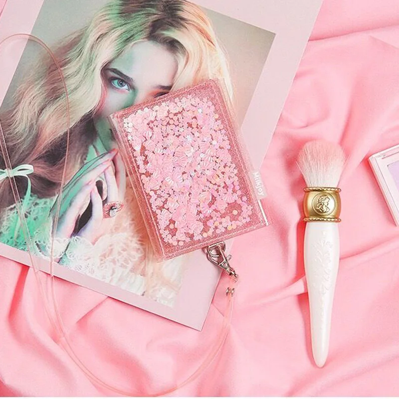 Pink BentoyMilkjoy трансвент кошелек Холтер блеск кошельки девушка милый зыбучие пески блестка кошелек лазер Корея Япония открытка Каваий сумка - Цвет: Pink