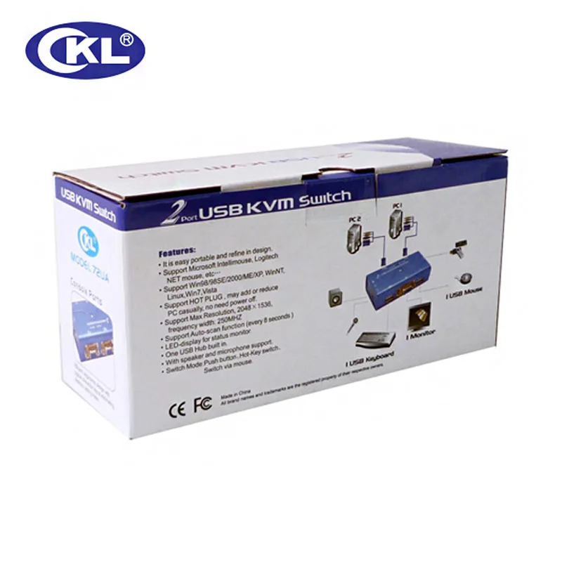 CKL 2 порта VGA KVM переключатель USB 0 с аудио функцией компьютера 1 монитор Sup порт s