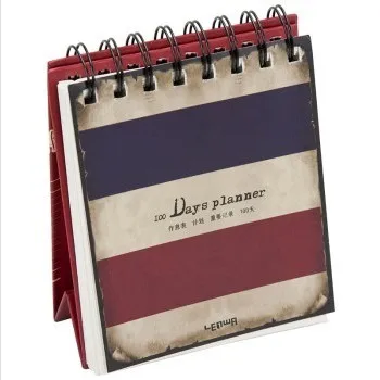 Планировщик бумаги 100 дней органайзер календарь стильный список дел блокнот мм x