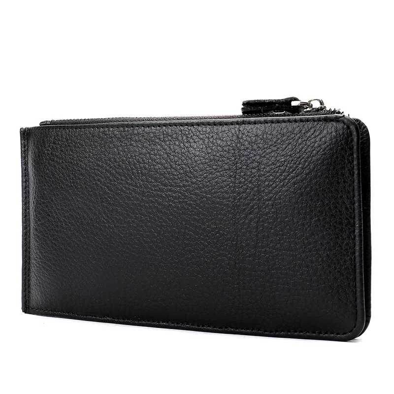 Кошелек WESTAL мужской из натуральной кожи брендовый Роскошный тонкий бумажник с