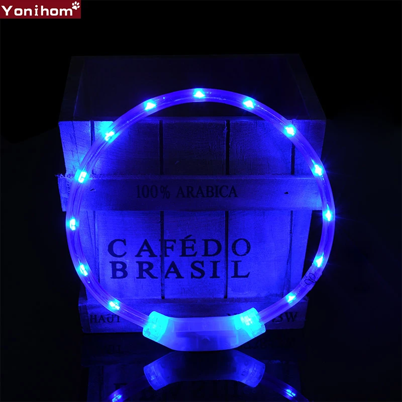 

LED Dog Collar USB Luminous Collar Electronic Glowing USB Rechargeable LED Dog Collar Night Safety Bright Dog Light Rechargeable