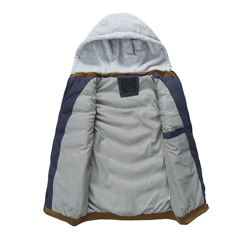 Men Winter Casual Windproof jacket Vests Sleeveless Hoodie warm Coats vest Male Warm Cotton-Padded thicken down Waistcoat | Мужская