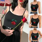 Женский однотонный кроп-топ на бретельках для тренировок (стандартная), в наличии в США