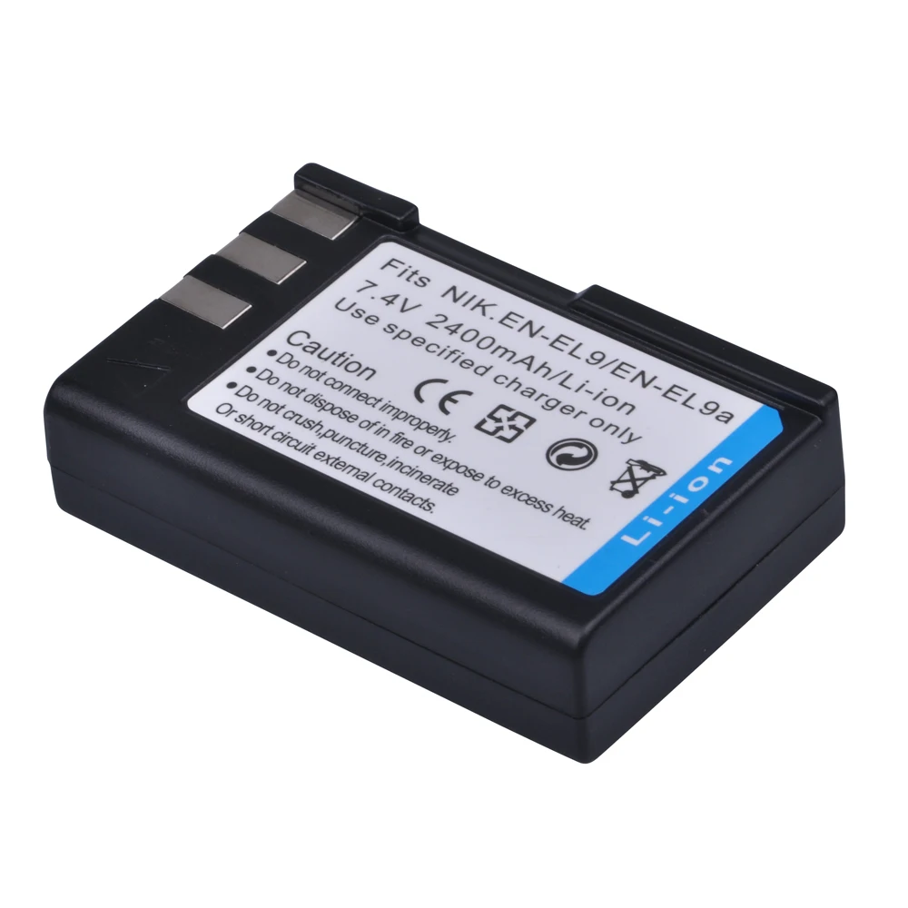 Аккумулятор PowerTrust для камеры 2400 мА/ч AKKU Nikon D40 D60 D40X D5000 D3000 с аккумулятором EN EL9 EL9a