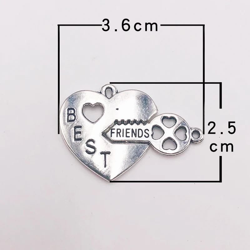 5 шт./лот новый модный брелок подвески Лучшие друзья сделай сам женское и мужское