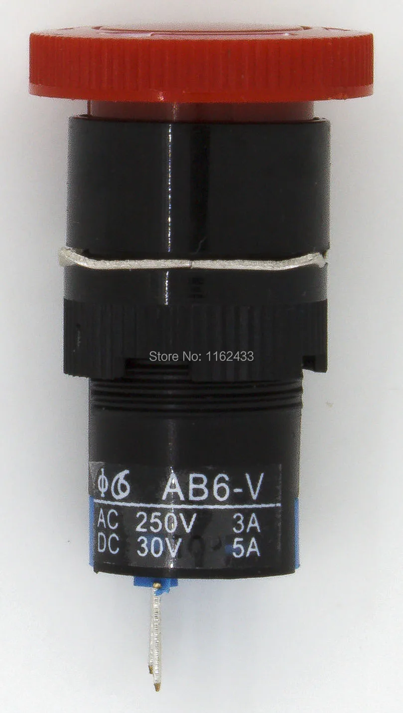 5 шт./лот аварийный стоп сигнал 16 мм кнопка переключения кнопка|pushbutton switch|emergency push