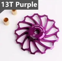 13t Ceramics Purple 11/13T велосипеды керамики/Сталь подшипник полые опорное колесо задний переключатель дорожный велосипед MTB направляющий ролик Часть 6 Цвет - Цвет: 13t Ceramics Purple