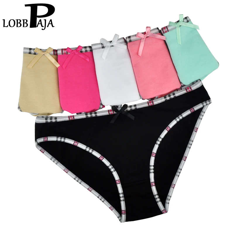 Женские хлопковые трусы LOBBPAJA 6 шт. в комплекте клетку комплекте|panties briefs|sexy pantiesbrand