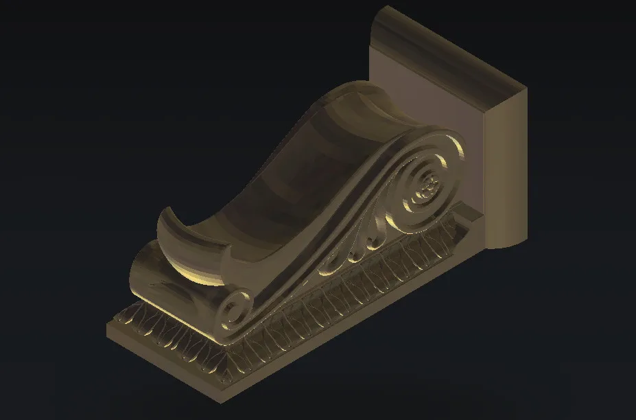 

furniture 4 axis STL relief file model for cnc router engraving cutting carving type3 artcam aspire M288-5