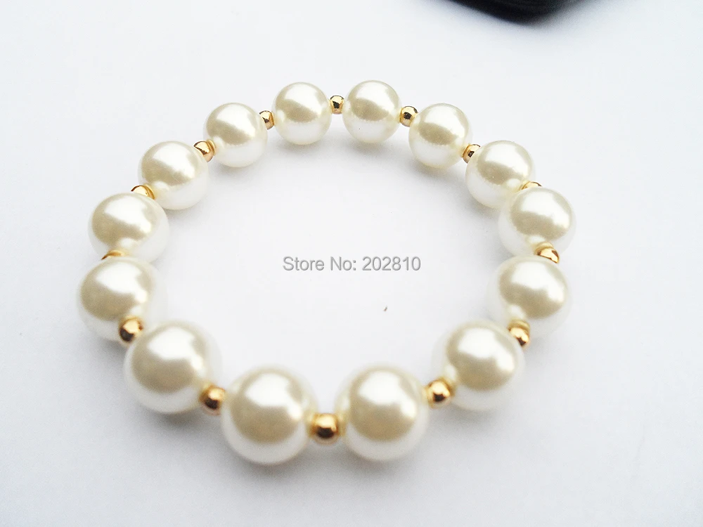 Горячая Распродажа низкая цена белый круглый жемчужный браслет 12 мм и ювелирные