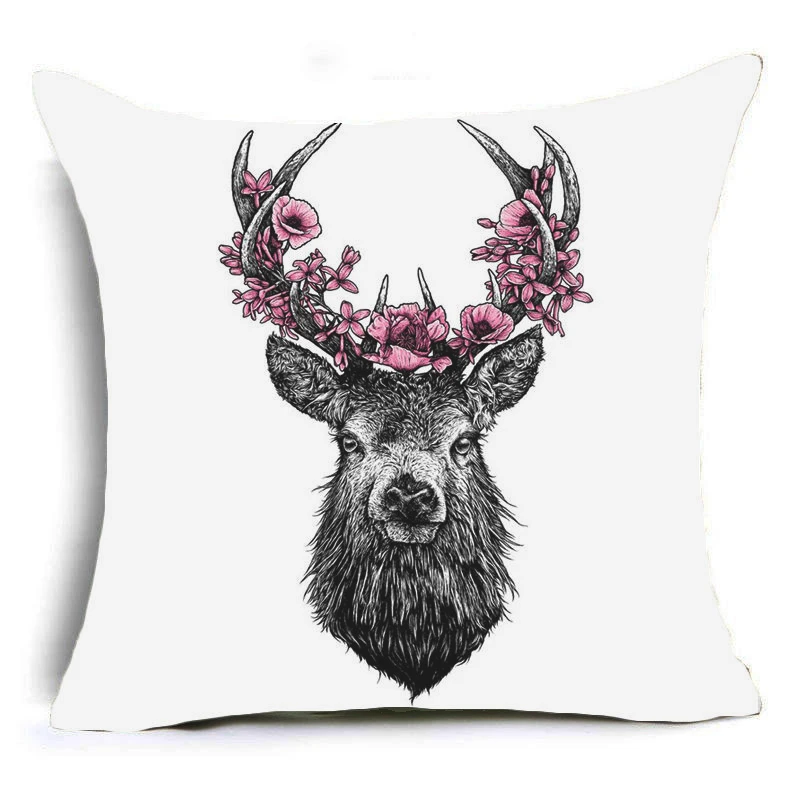 Олень Лось полиэстер наволочка животное перо Ловец снов для дома декоративная