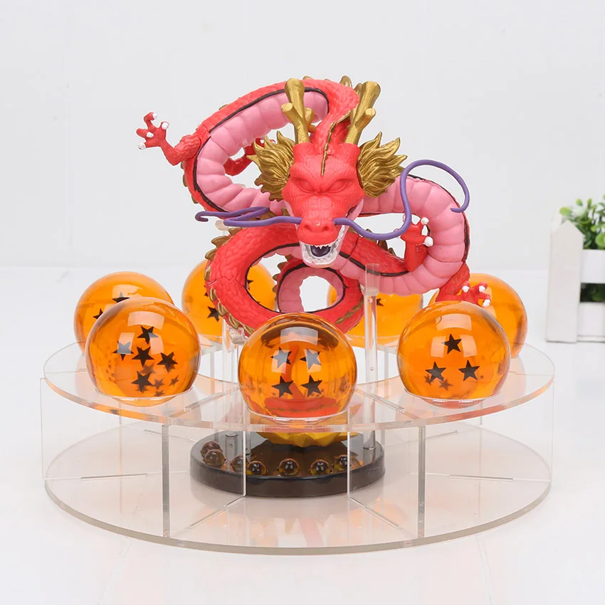 15 см Dragon Ball Z фигурка зеленая Shenron Shenlong ПВХ Фигурки игрушки 7 шт. 3,5 см Стрекоза Z Хрустальные шарики и полка подарок