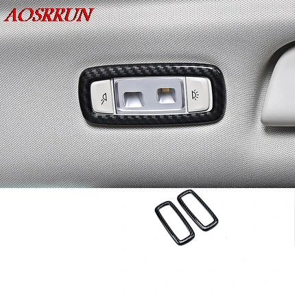 

ABS carbon fiber Reading Light Cover trim decoration strips Interior roof Lamp Frames car accessories For bmw x3 g01 2017 2018