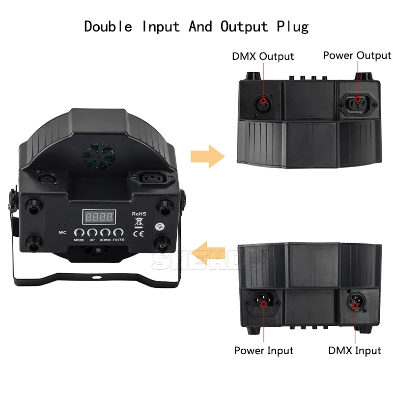 4 шт./лот Быстрая светодиодный плоский Par 7x18 Вт RGBWA+ UV 6в1 DMX512 сценический эффект освещение для дискотеки DJ и вечеринки