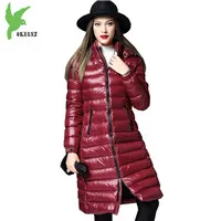 Большие размеры 6XL, женские зимние пуховики, хлопковые куртки, новая мода, черные хлопковые пальто с капюшоном, длинная теплая верхняя одежда OKXGNZ 1405