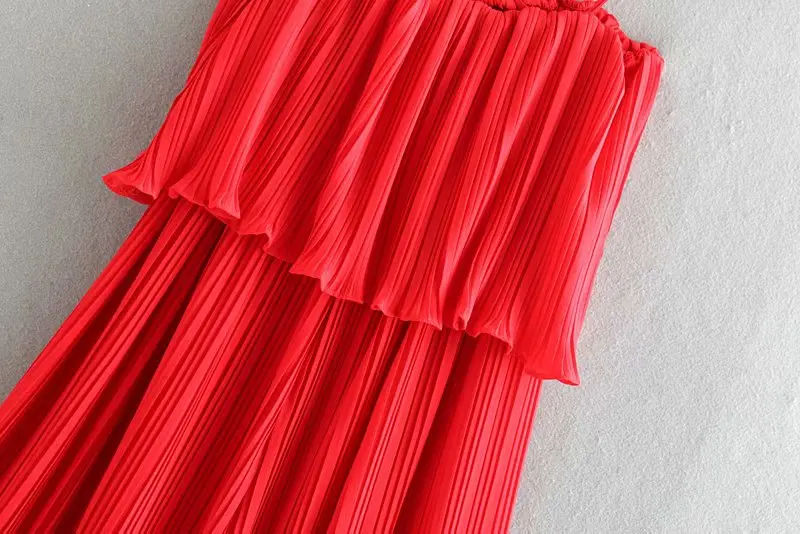 2019 женские сексуальные ниспадающие оборки плиссированный комбинезон на