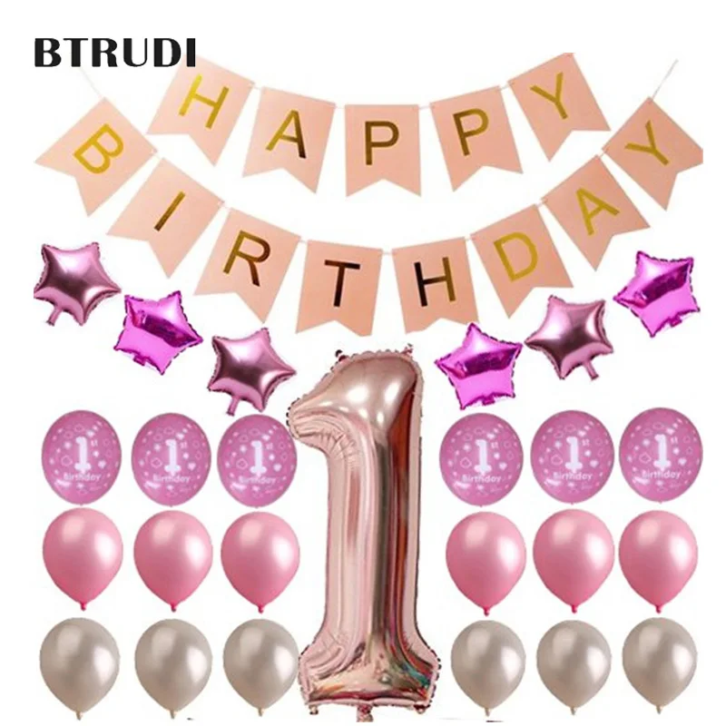 Украшения для 1 го дня рождения мальчика украшения первого ребенка синие цифры