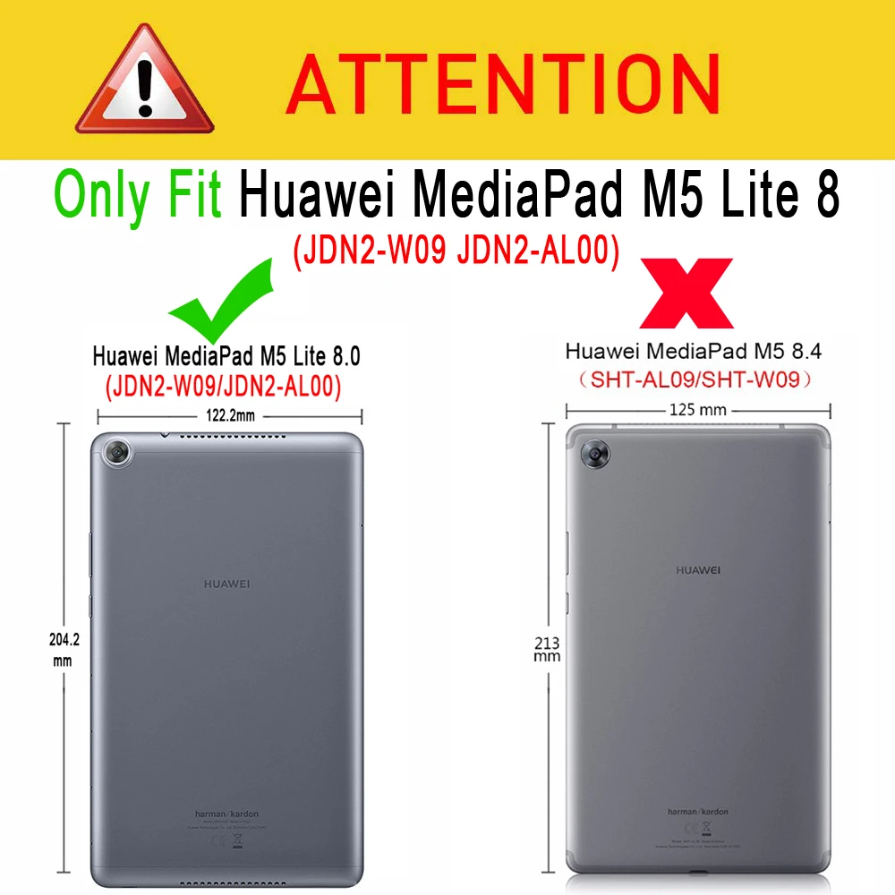 Кожаный чехол подставка для Huawei MediaPad M5 Lite 8 0 дюйма|Чехлы планшетов и электронных