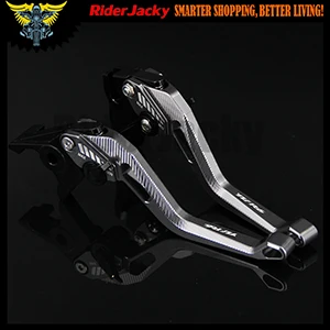 Titanium Лазерный Логотип(YZFR6) 3D дизайн(ромб полые) Черный ЧПУ Регулируемый рычаг тормоза мотоцикла сцепления для YAMAHA YZFR6 YZF R6 17 - Цвет: Titanium