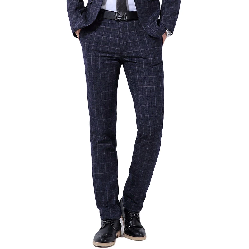 Мужские классические брюки деловые облегающие большого размера без глажки|suit