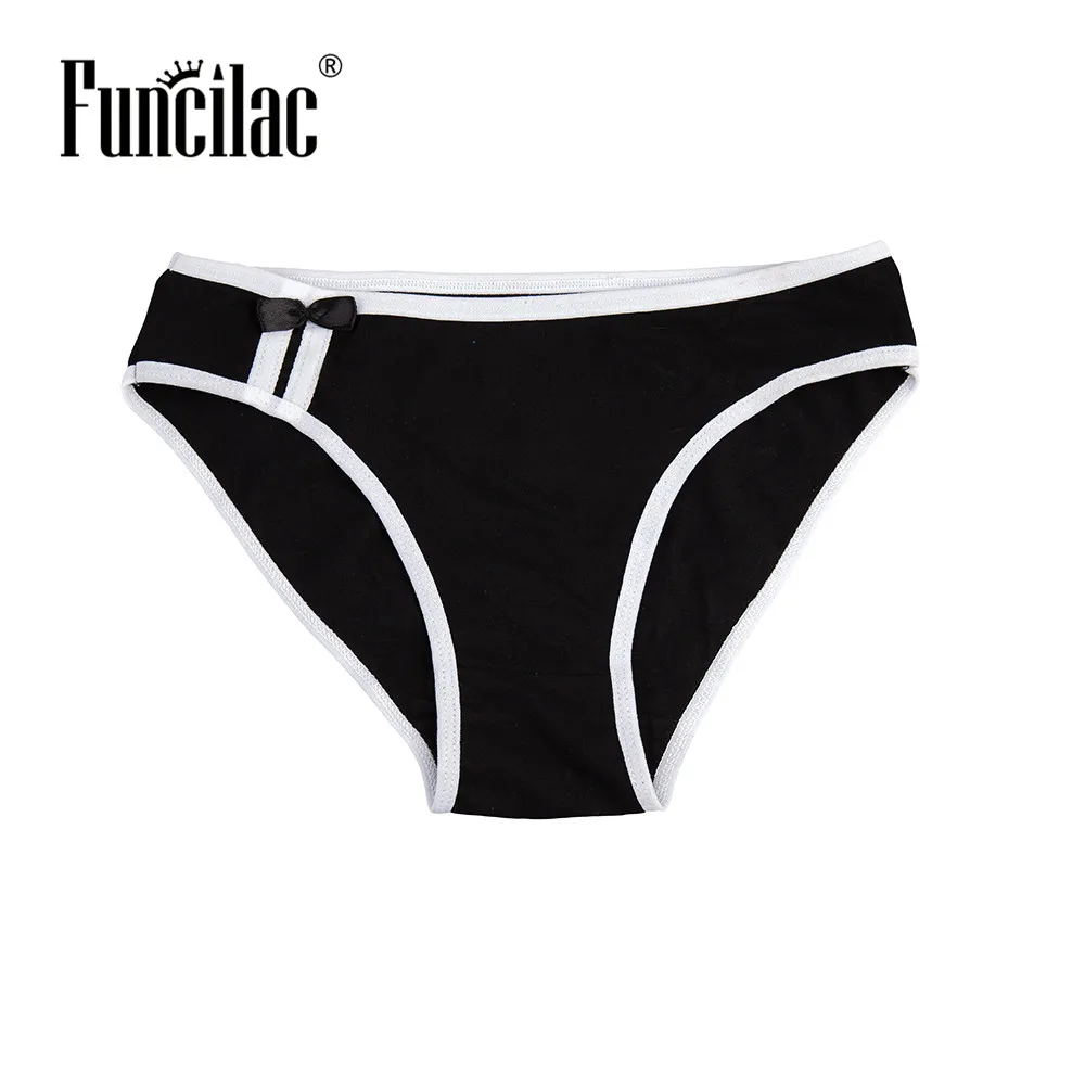 FUNCILAC однотонное нижнее белье женские хлопковые бесшовные трусики сексуальное с