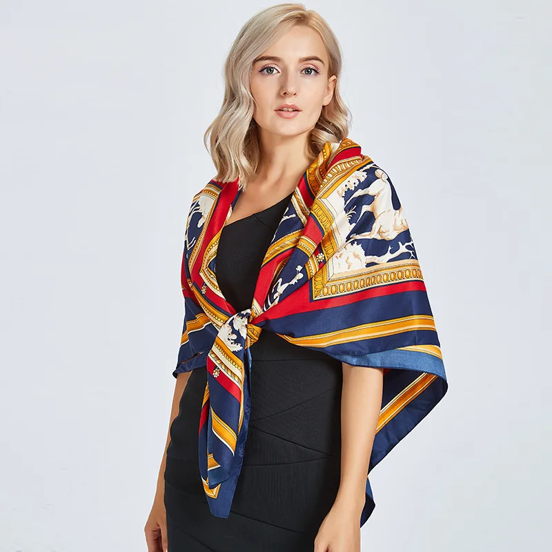 Новые осенние Элитный бренд 100% Twill Шелковый шарф Для женщин Богемия Royal Riden рыцарь