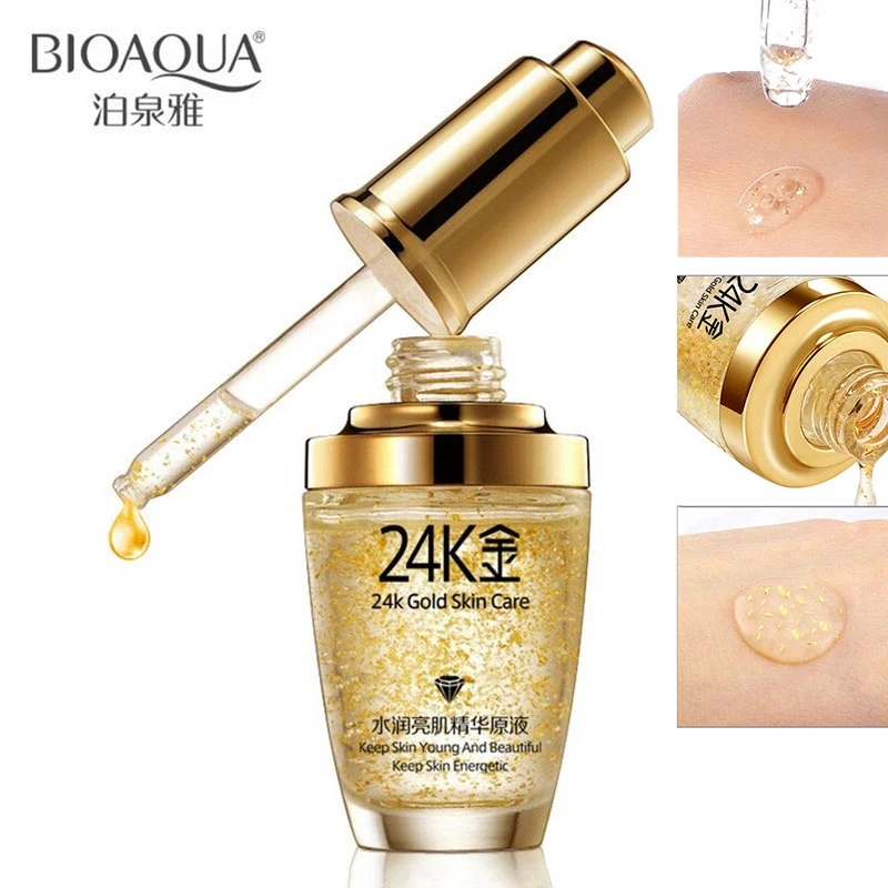 Бренд BIOAQUA лицо 24K Золотая эссенция против морщин отбеливающий увлажняющий с