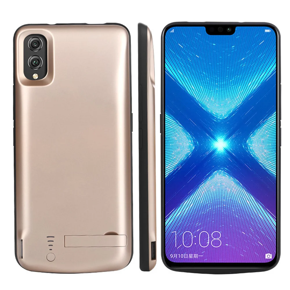 Чехлы для аккумуляторов для huawei Honor 8X, чехол для зарядного устройства, 6500 мА/ч, портативная внешняя подставка, внешний аккумулятор, чехлы для зарядки аккумуляторов