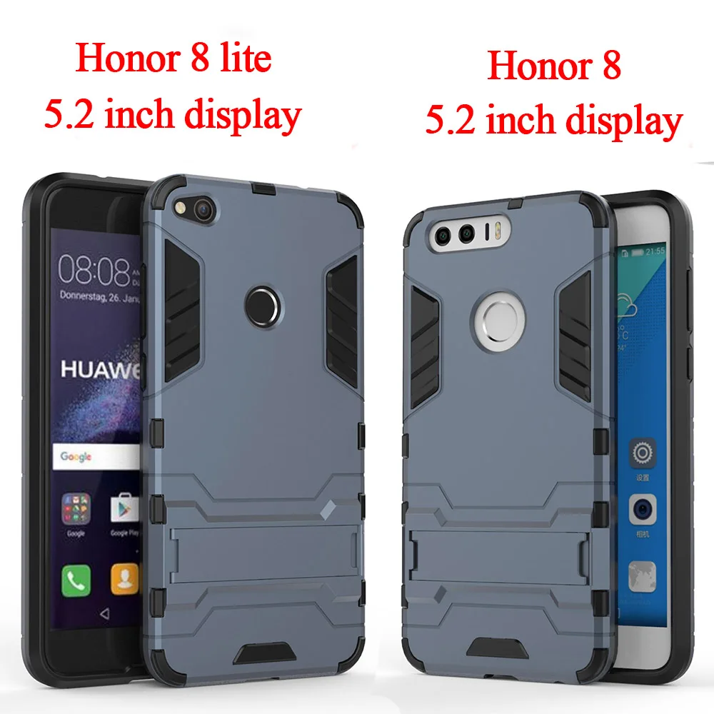 Чехол Honor 8 Lite 9 10 задняя крышка Жесткий Броня PC Стенд чехол для телефона для huawei Honor 9 10 8 Lite чехол на хонор 9 лайт антидетонационных случаях konsmart