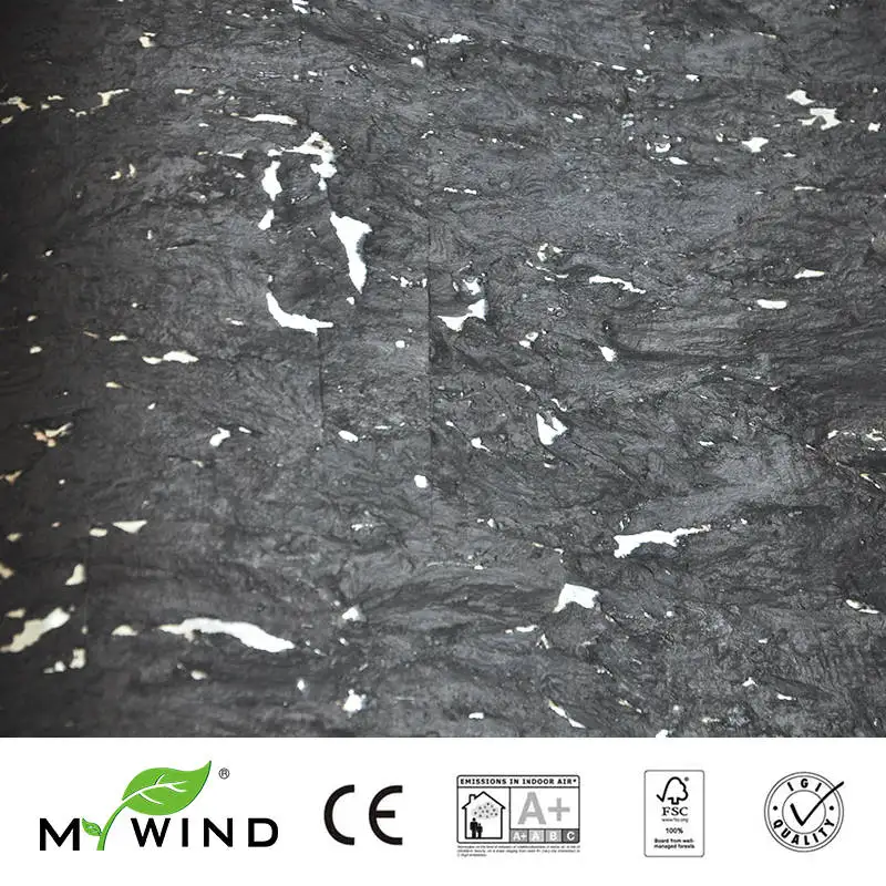 Обои MY WIND темно черные серебристые Роскошные 100% натуральный материал