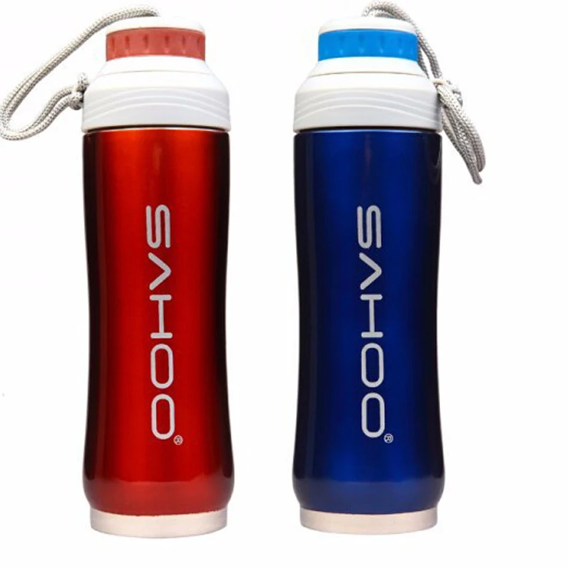 Велосипедная Спортивная бутылка из нержавеющей стали двухслойные бутылки для