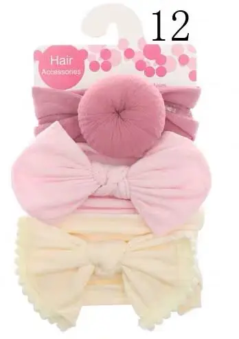 Повязка на голову для девочек 3 шт./лот однотонная эластичная | Детская одежда и