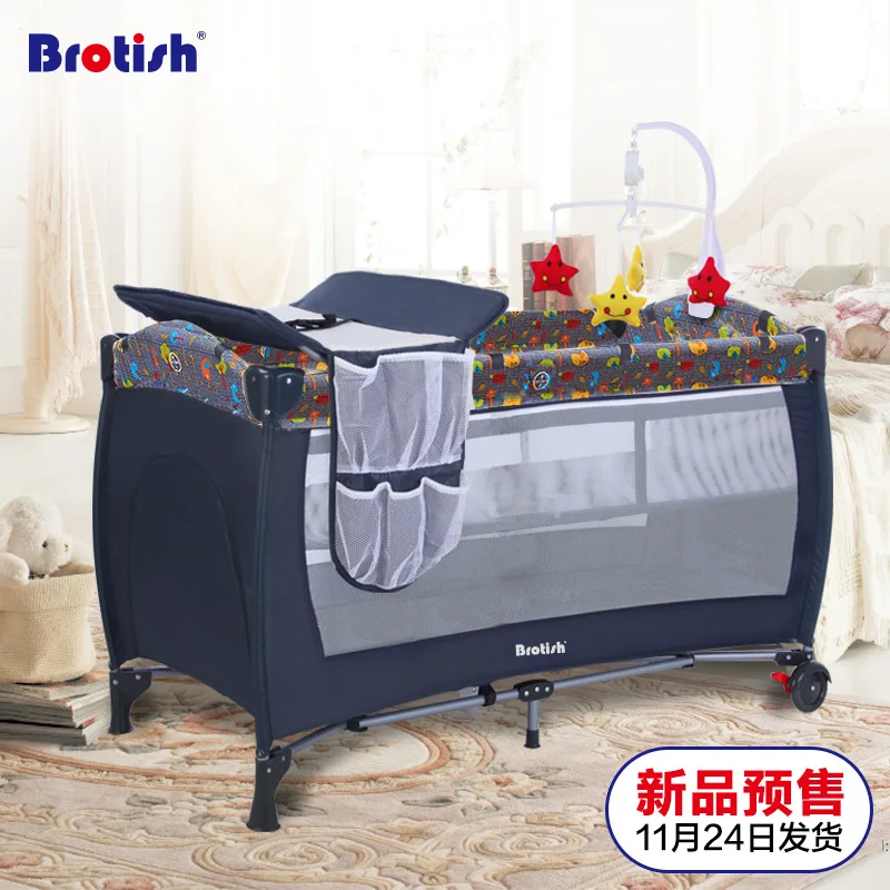 Детские кроватки многофункциональная игровая кровать складная детская коляска