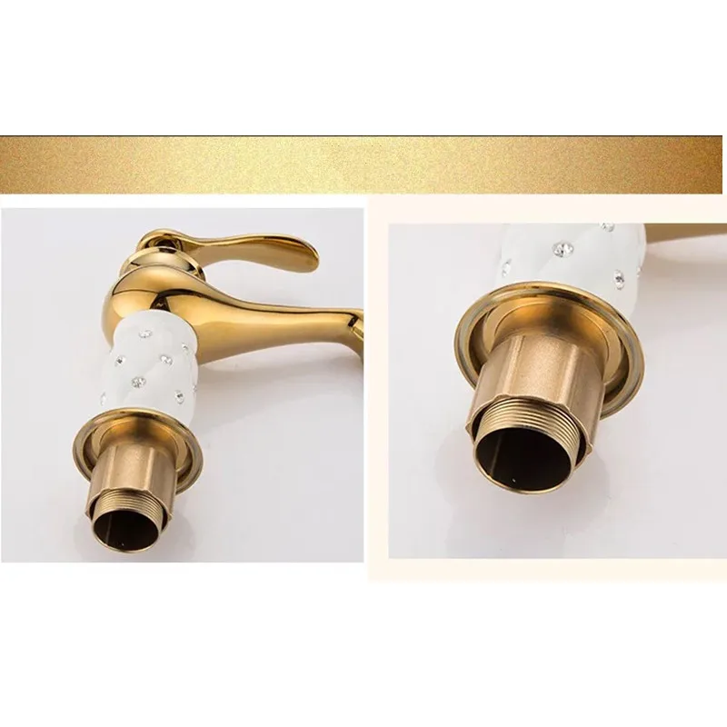 Санитарный роскошный позолоченный медный кран Biggers цвета розового золота для