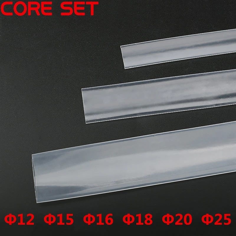 1 Meter 1pc 12mm 15mm 16mm 18mm 20mm 25mm Transparent Clear Heat Shrink Tube Shrinkable Tubing Sleeving Wrap Wire kits
