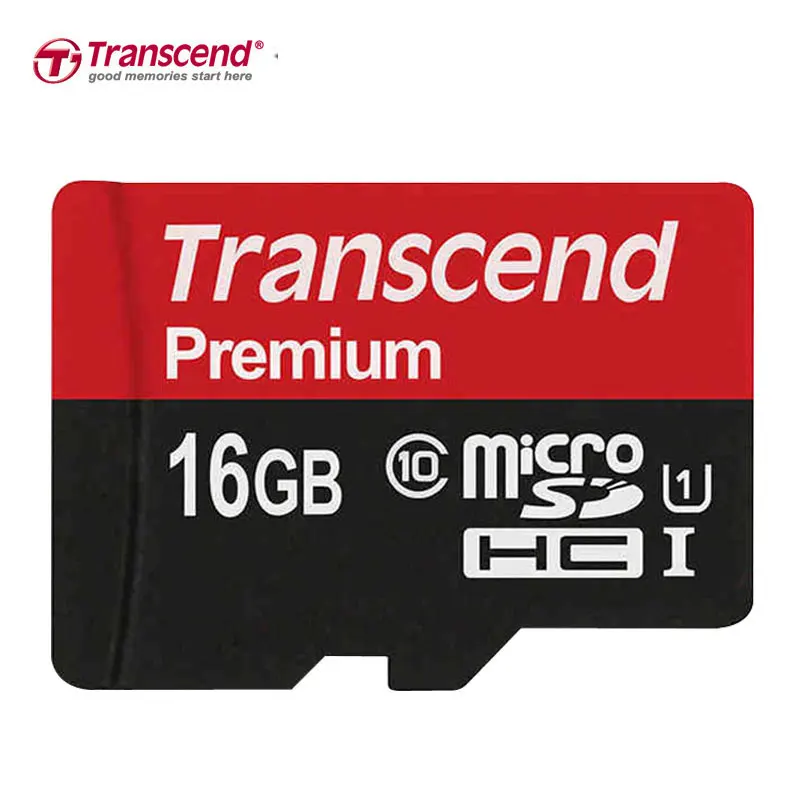 Оригинал Transcend 16 ГБ 32 64 Гб MicroSD MicroSDHC MicroSDXC Micro SD карта SDHC SDXC чтение 90 МБ/с./с класс 10