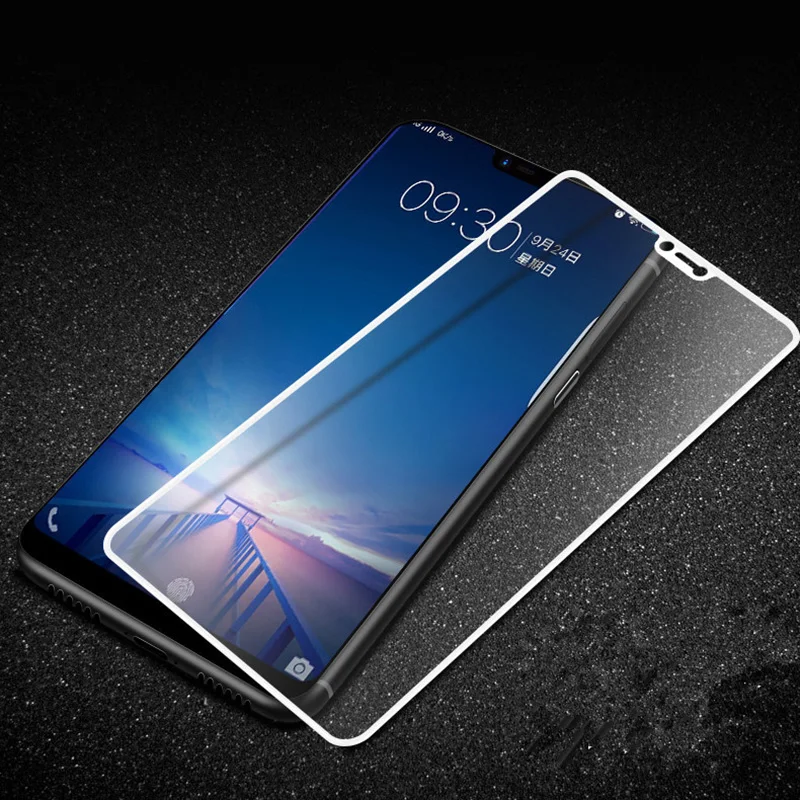 Закаленное стекло с полным покрытием для Vivo V9 2 шт. защитная пленка экрана