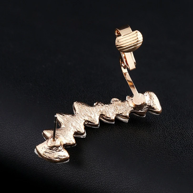 Модные женские ювелирные изделия ZLDYOU капельные кристаллы левое ухо манжеты