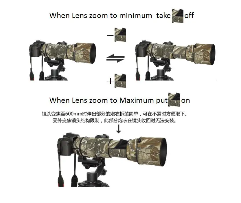 DHL/EMS Объектив Пальто Камуфляж для Sigma 150-600 мм F5-6.3 DG OS HSM спортивный пистолет одежда защита объектива pt0023