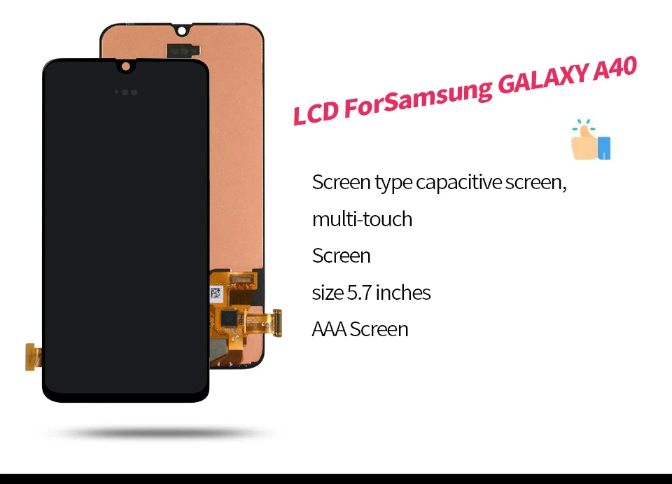 Для samsung Galaxy A40 ЖК-дисплей сенсорный экран с рамкой Замена дигитайзер для samsung A40 lcd A405F SM-A405F