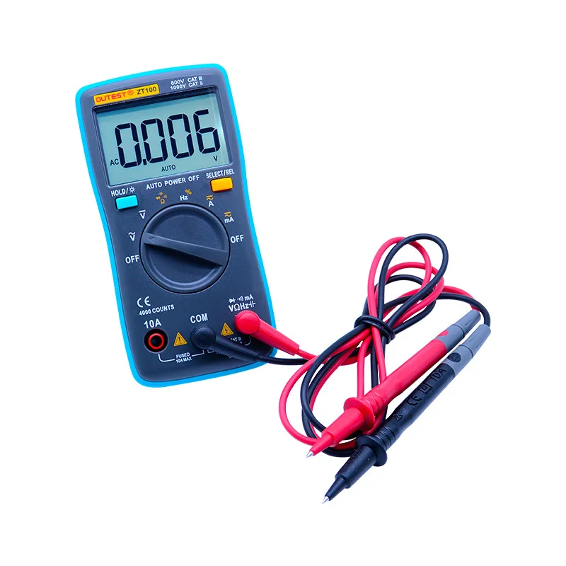 ZT100Auto Digital Multimeter 6000 Counts Backlight AC DC Current Voltage Ohm Tester|Измерители тока| |