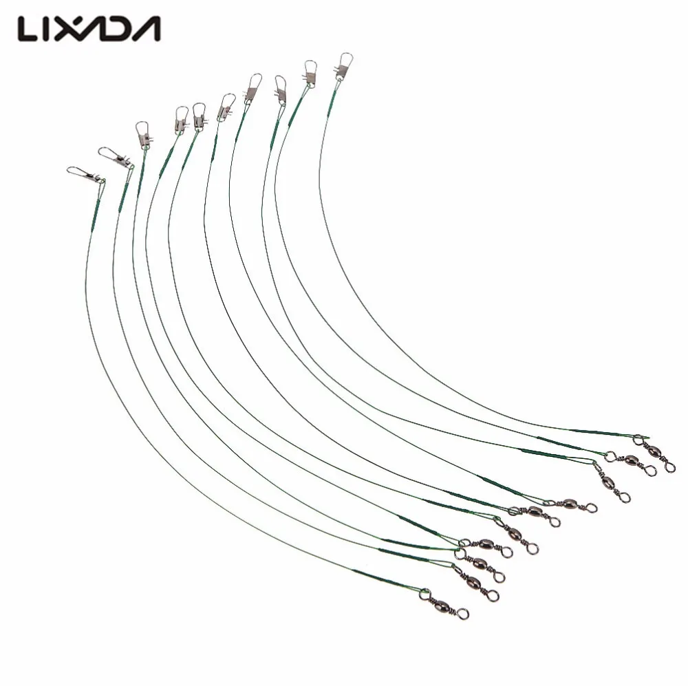 Lixada 10 шт./лот леска для ловли рыбы поводок карпа|steel wire spinner|wire spinnerfishing line |