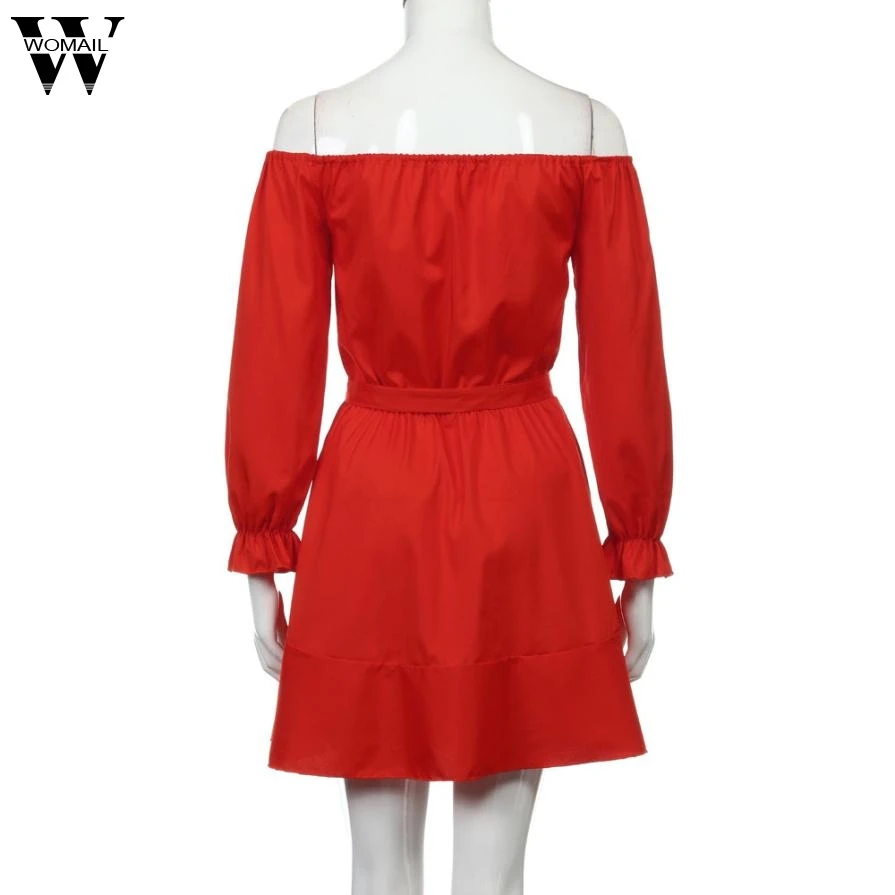 Женское платье с открытыми плечами вечернее мини длинным рукавом Aug9 2017|mini dress|dress