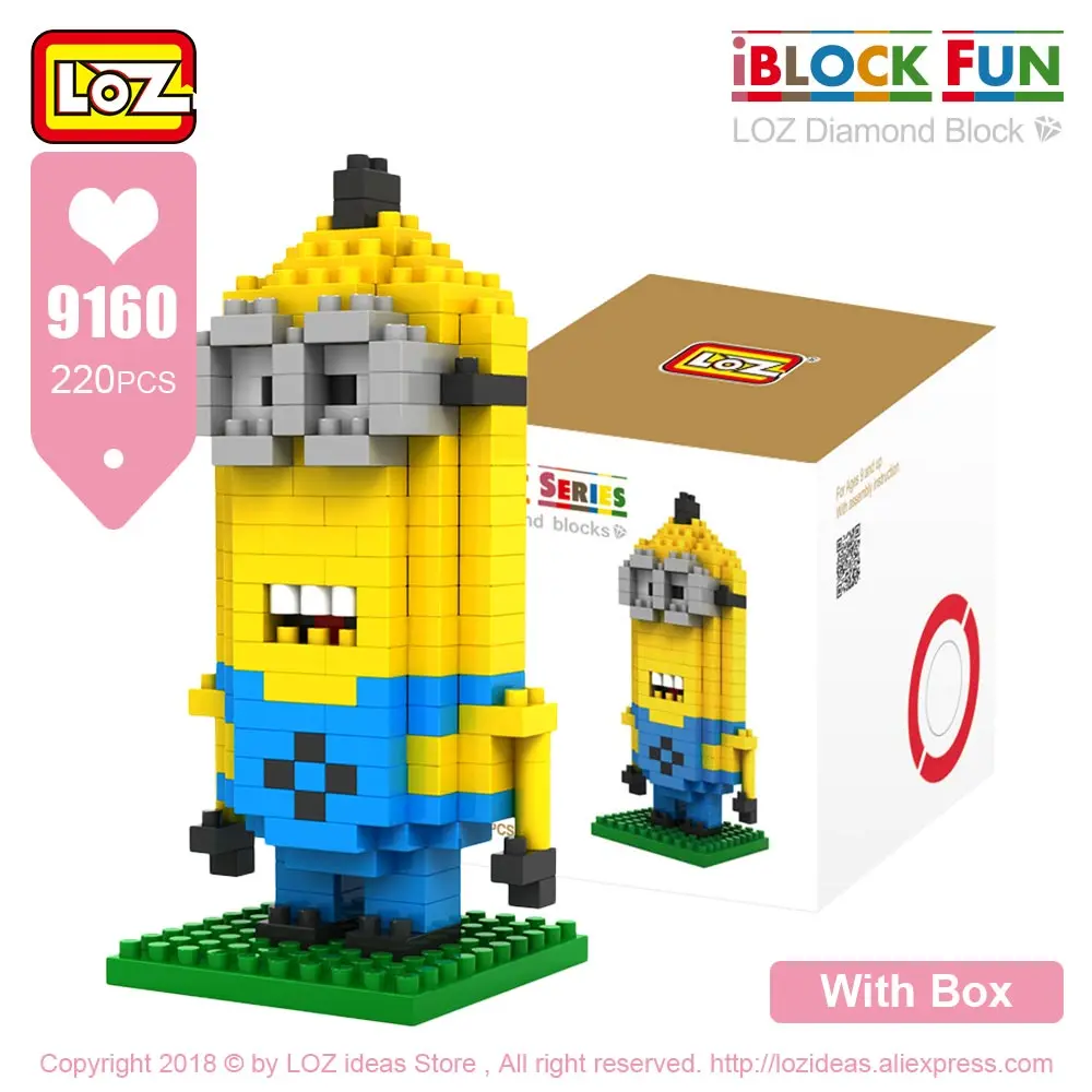 9160 With Box LOZ алмазные блоки толстые маленькие желтые люди детская игрушка кирпичные пиксельные Фигурки кукла модель игрушки DIY мини-фигурка кукла Фигурка 9161 - Цвет: 9160 With Box