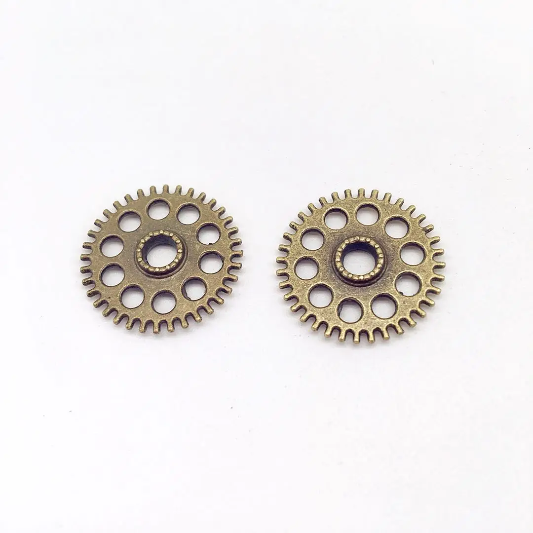 

7 шт. винтажные подвески для шестерни, подвески из сплава для рукоделия, изготовление ожерелья, сережек, 25,5*25,5 мм